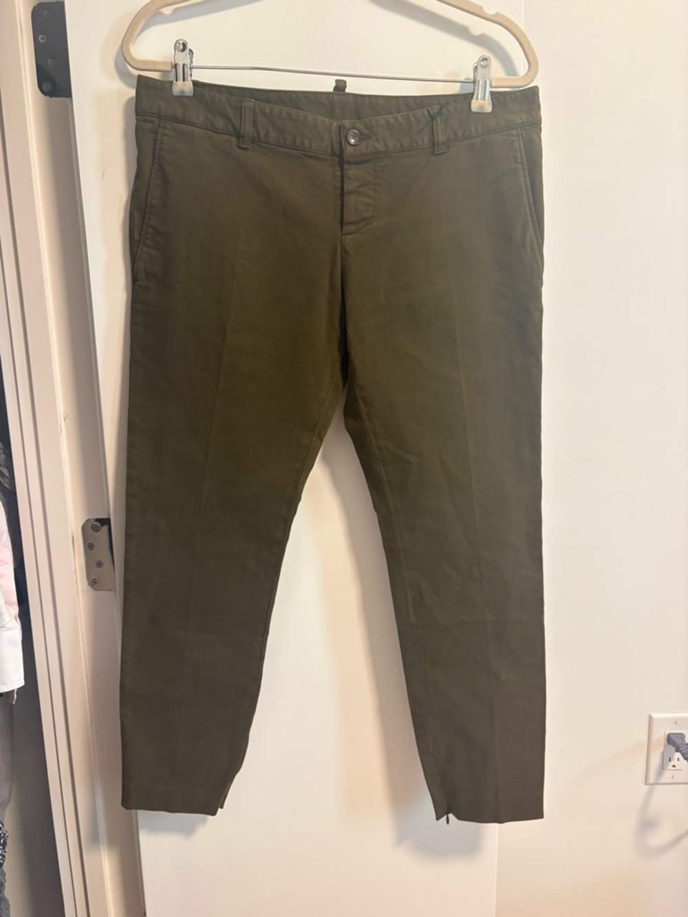 DSquared2 - Green Ankle Zip Pant - Sz IT 40